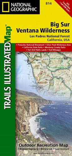 Big Sur/ventana Wilderness - Los Padres National Forest: Trails Illustrated Other Rec. Areas (Sheet map, folded)