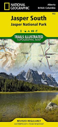 Jasper South Map (Jasper National Park) by Nat Geo Maps | Waterstones