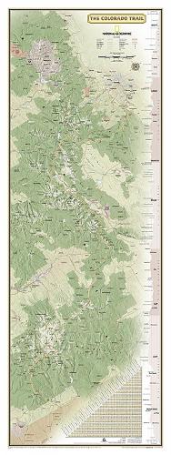 National Geographic Colorado Trail Wall Map In Gift Box (Sheet map, folded)