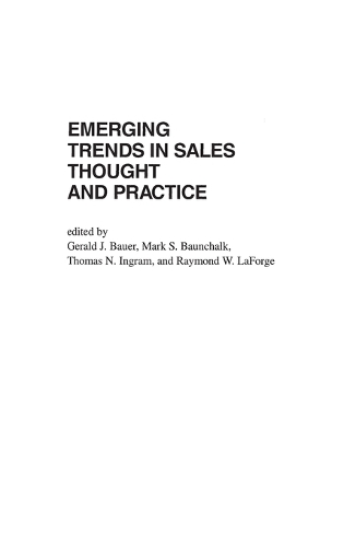 Emerging Trends in Sales Thought and Practice (Hardback)