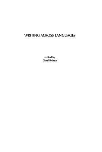 Writing Across Languages (Paperback)