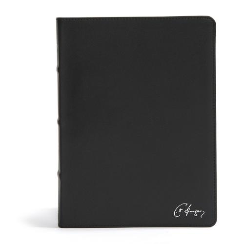 CSB Spurgeon Study Bible, Black Genuine Leather, Indexed (Leather / fine binding)