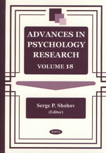 Advances in Psychology Research: Volume 18 (Hardback)