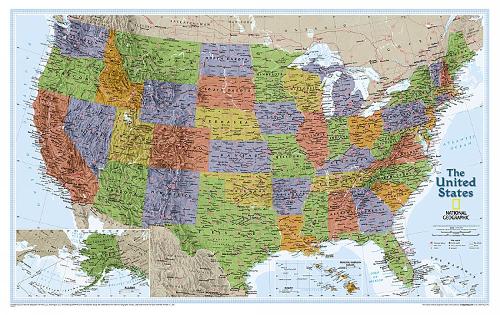 United States Explorer, Laminated: Wall Maps U.S. (Sheet map)