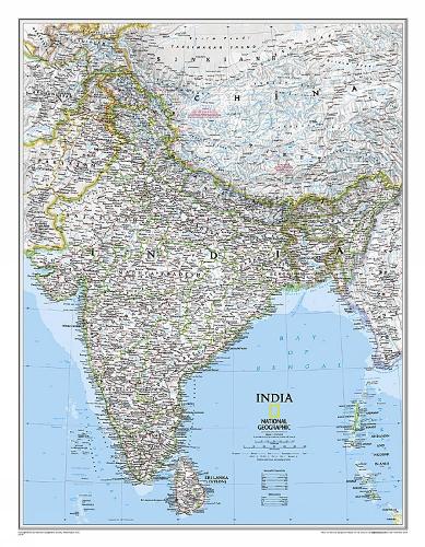 India Classic, Tubed: Wall Maps Countries & Regions (Sheet map, rolled)