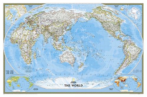 World Classic, Pacific Centered, Tubed: Wall Maps World (Sheet map, rolled)