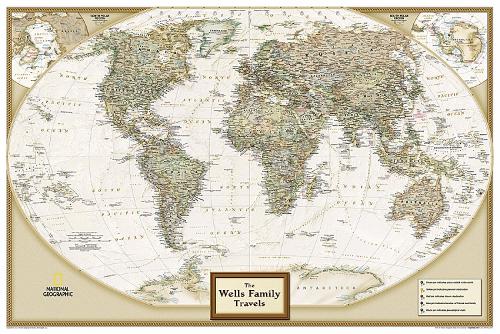 Personalized Map - World Executive: Wall Maps World (Sheet map)