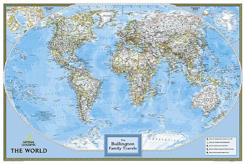 Personalized Map - World Classic: Wall Maps World (Sheet map)