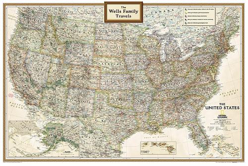 Personalized Map - USA Executive: Wall Maps U.S. (Sheet map)