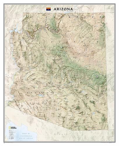 Arizona, Laminated: Wall Maps U.S. (Sheet map)