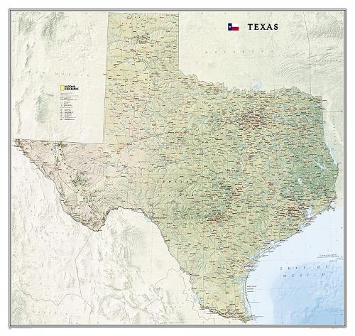 Texas, Tubed: Wall Maps U.S. (Sheet map, rolled)