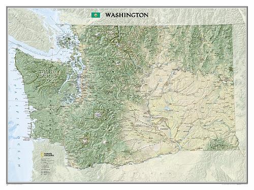 Washington, Laminated: Wall Maps U.S. (Sheet map)