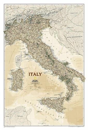 Italy Executive Flat: Wall Maps Countries & Regions (Sheet map)