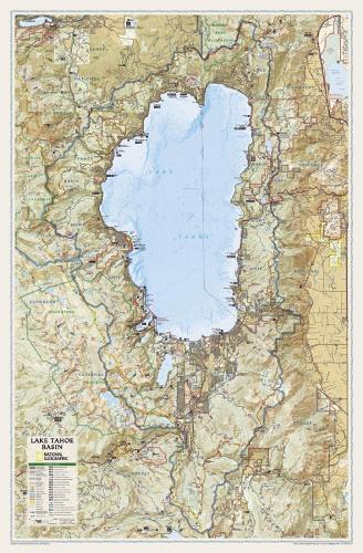 Lake Tahoe Basin,laminated: Wall Maps U.S. (Sheet map)