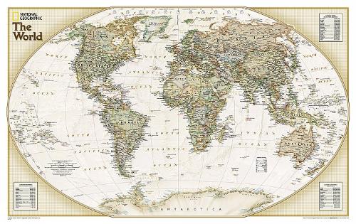 World Explorer Executive, Laminated: Wall Maps World (Sheet map)