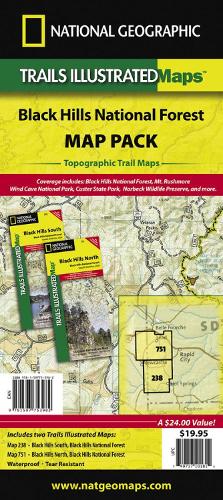 Black Hills National Forest, Map Pack Bundle: Trails Illustrated Other Rec. Areas (Sheet map, folded)