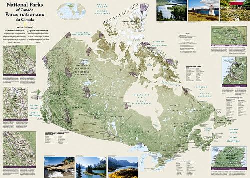 Canada National Parks, Laminated: Wall Maps History & Nature (Sheet map)