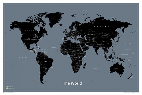 World Modern Map, Laminated: Wall Maps World (Sheet map)