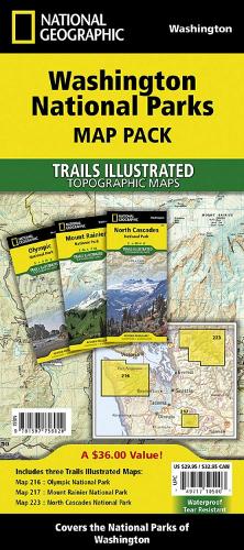 Washington National Parks Map Pack Bundle (Sheet map, folded)