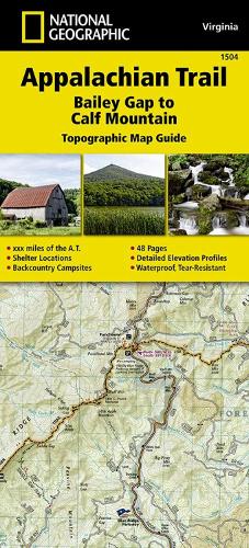 Appalachian Trail, Bailey Gap To Calf Mountain, Virginia: Trails Illustrated (Sheet map, folded)