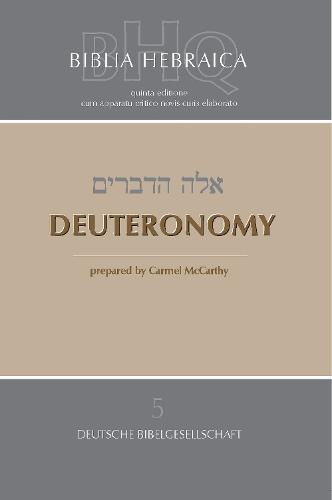 Biblia Hebraica Quinta Deuteronomy (Paperback)