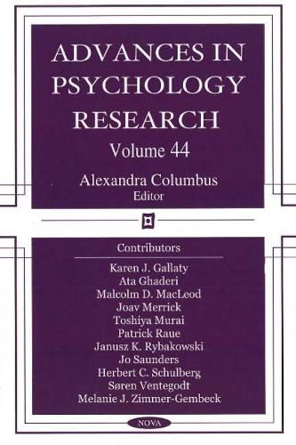 Advances in Psychology Research: Volume 44 (Hardback)