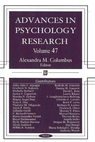 Advances in Psychology Research: Volume 47 (Hardback)