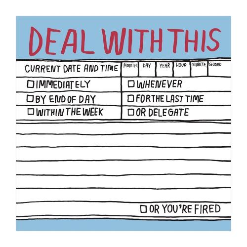 Knock Knock Deal With This Hand Lettered Sticky Note - Hand Lettered (Stickers)