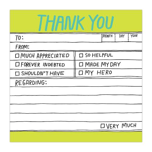 Knock Knock Hand-Lettered Thank You Sticky - Hand-Lettered Sticky Notes (Stickers)