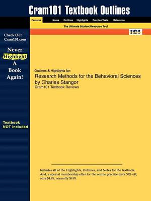 Outlines & Highlights for Research Methods for the Behavioral Sciences by Charles Stangor (Paperback)