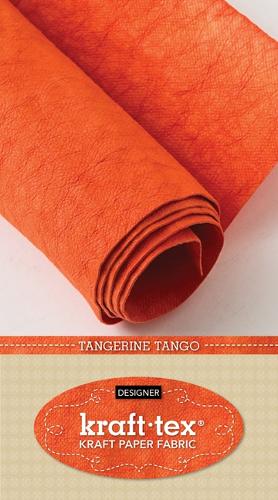 kraft-tex (R) Designer, Tangerine Tango: Kraft Paper Fabric