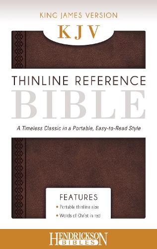 KJV Thinline Reference Bible Chestnut Brown: A Timeless Classic in a Portable, Easy-to-Read Style (Leather / fine binding)