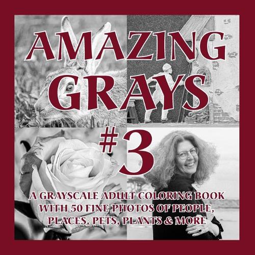 Amazing Grays #3: A Grayscale Adult Coloring Book with 50 Fine Photos of People, Places, Pets, Plants & More - Amazing Grayscale (Paperback)