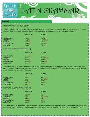 Latin Grammar: Quick Reference Study Guide (Paperback)