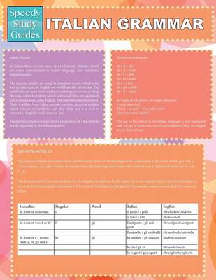 Italian Grammar (Speedy Study Guides: Academic) (Paperback)