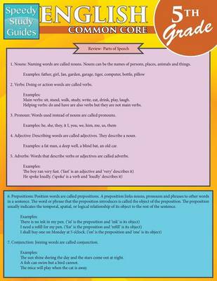 English Common Core 5th Grade (Speedy Study Guides: Academic) (Paperback)