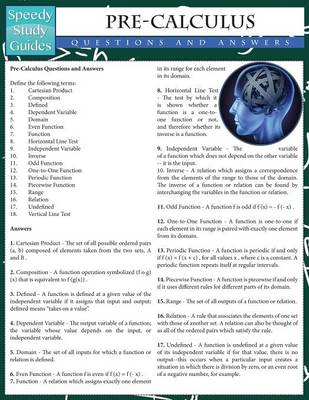 Pre-Calculus Questions and Answers (Speedy Study Guides: Academic) (Paperback)