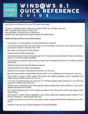 Windows 8.1 Quick Reference Guide (Speedy Study Guide) (Paperback)