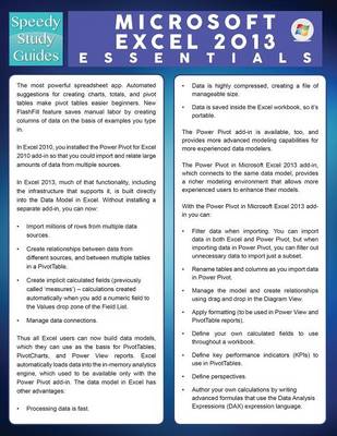 Microsoft Excel 2013 Essentials (Speedy Study Guide) (Paperback)