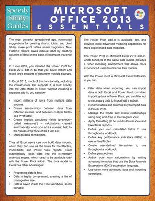 Microsoft Office 2013 Essentials (Speedy Study Guide) (Paperback)