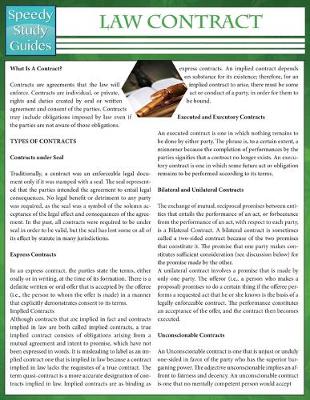 Law Contracts (Speedy Study Guides: Academic) (Paperback)