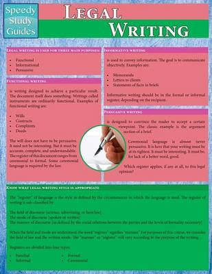 Legal Writing (Speedy Study Guides: Academic) (Paperback)