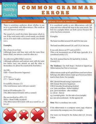 Common Grammar Errors (Paperback)