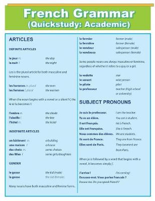 French Grammar: Quick Study Academic (Paperback)