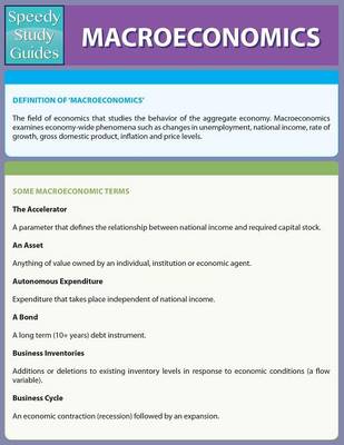 Macro-Economics (Speedy Study Guides: Academic) (Paperback)