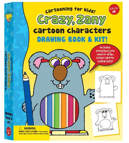 Crazy, Zany Cartoon Characters Drawing Book & Kit: Includes Everything You Need to Draw Crazy Cartoon Characters (Paperback)