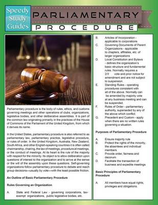 Parliamentary Procedure (Paperback)