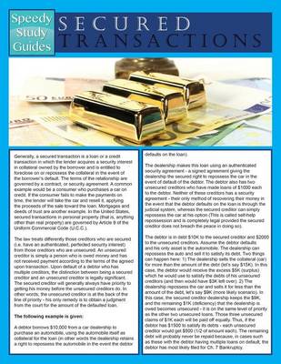 Secured Transactions (Speedy Study Guide) (Paperback)