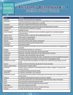 Anatomy Terminology I (Speedy Study Guide) (Paperback)
