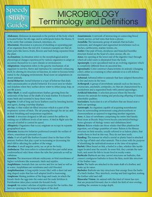 Microbiology Terminology and Definitions (Speedy Study Guide) (Paperback)